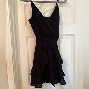 Trixxi Black Wrap Mini Dress Size Small